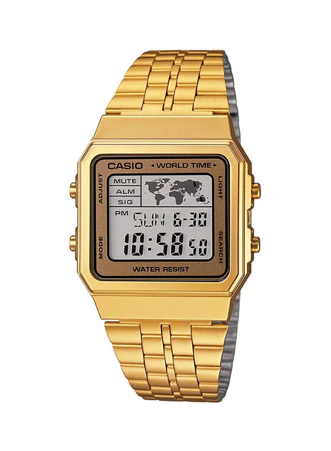 CASIO Men's Water Resistant Digital Watch A500WGA-9DF - 34 mm - Gold