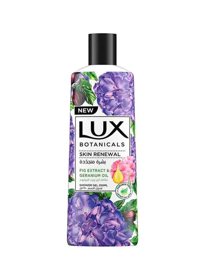 Lux Botanicals Perfumed Body Wash for Skin Renewal with Fig Extract And Geranium Oil 250ml