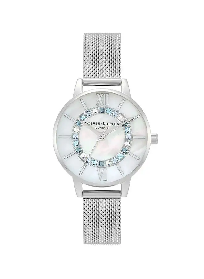 OLIVIA BURTON Women's Wonderland White Mother Of Pearl & Stone Dial Watch - Obgset161