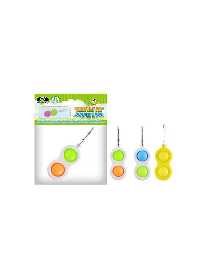 P.Joy Sensory Toy Dimple 2 Pop Keychain Assorted