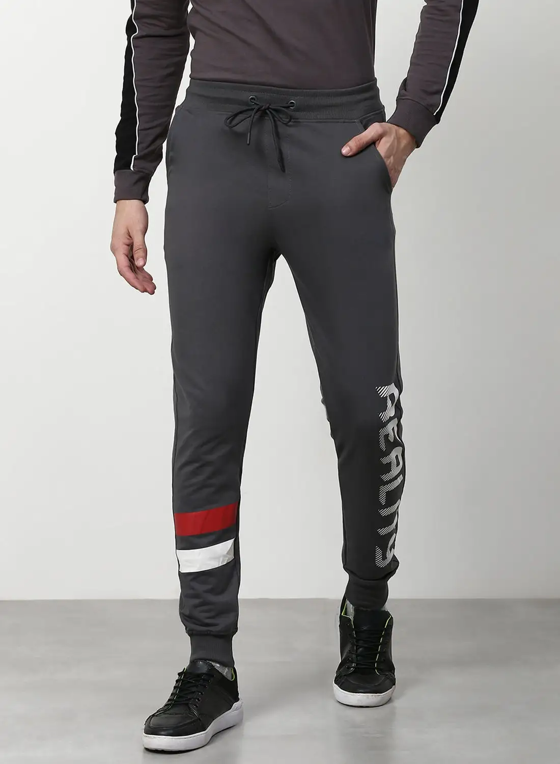 ABOF Regular Fit Joggers Dark Grey