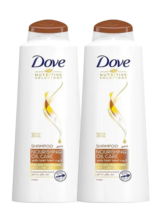 Dove Shampoo Nourishing Oil Multicolour 2x400ml