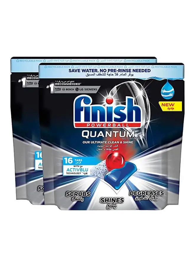 Finish Powerball Quantum Ultimate 16 Tabs, Pack Of 2