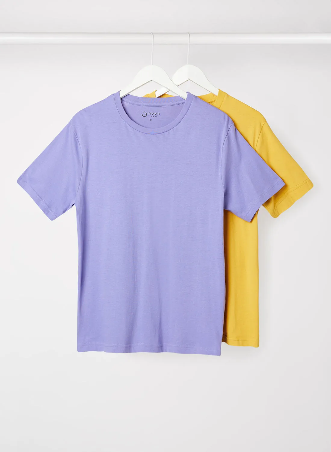 Noon East 2 Pack Basic Crew Neck T-Shirt Mineral Yellow/Purple