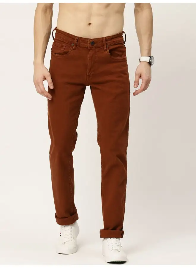 Moda Rapido Slim Fit Mid-Rise Jeans Rust