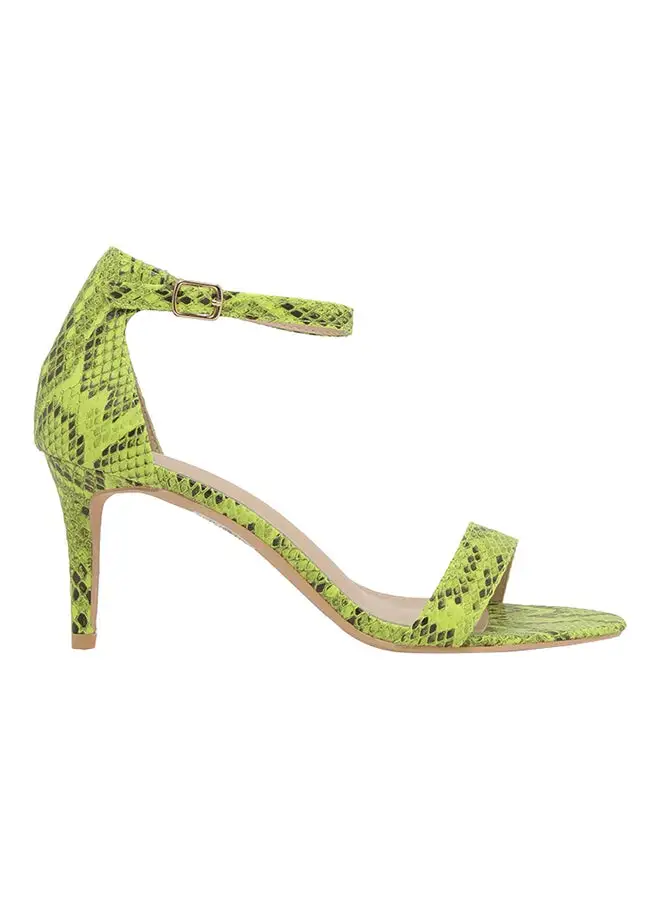 Deezee Snake Print Sandals Green