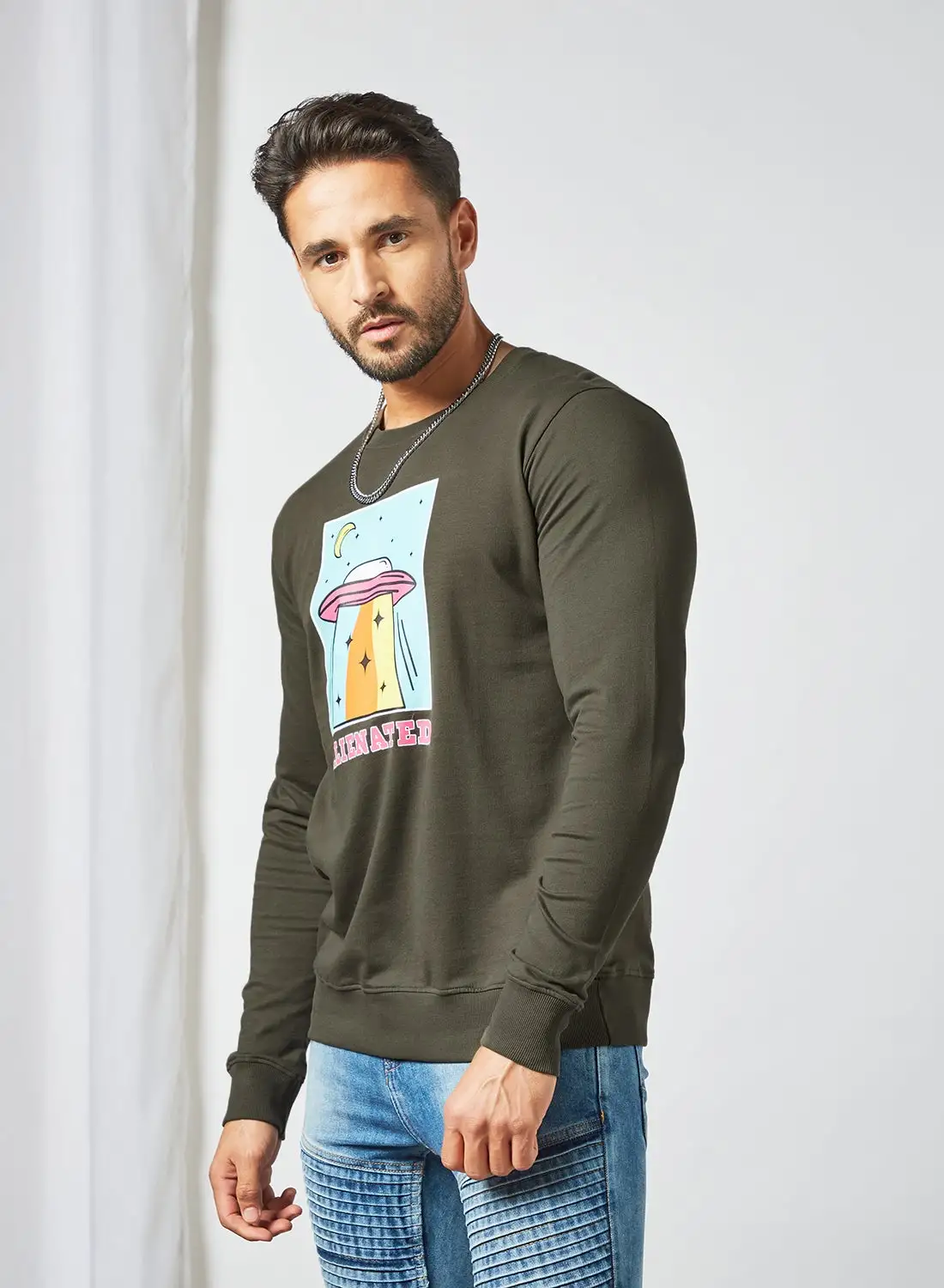 Blue Saint Regular Fit Sweatshirt Green