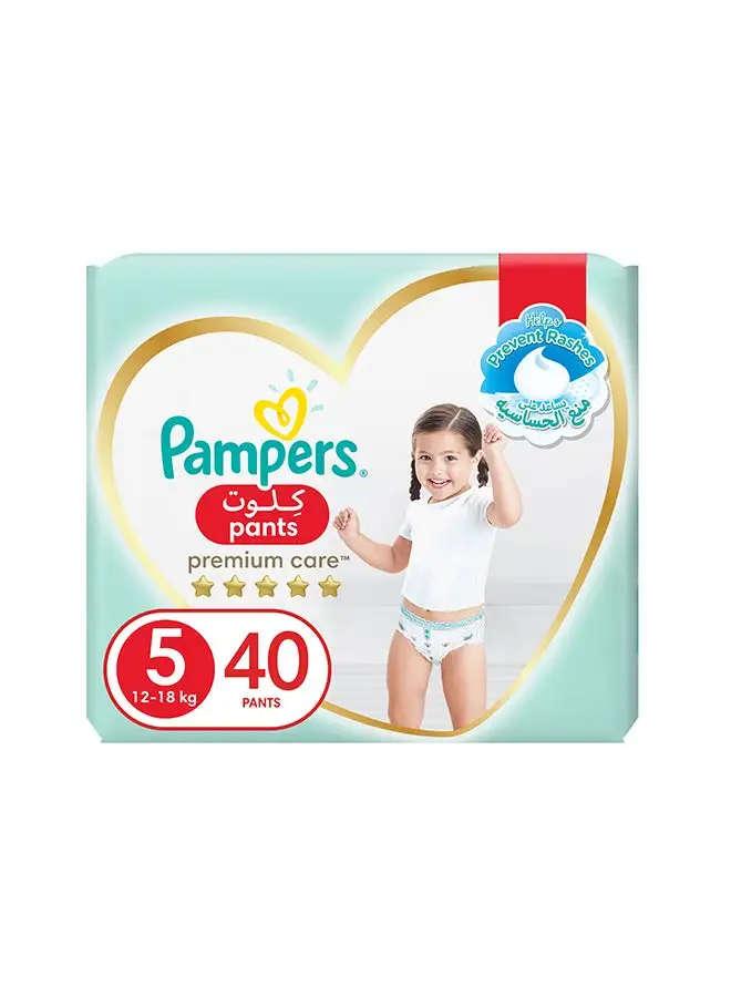 Pampers Premium Care Pants Diapers Size 5 Jumbo Pack 40 Count