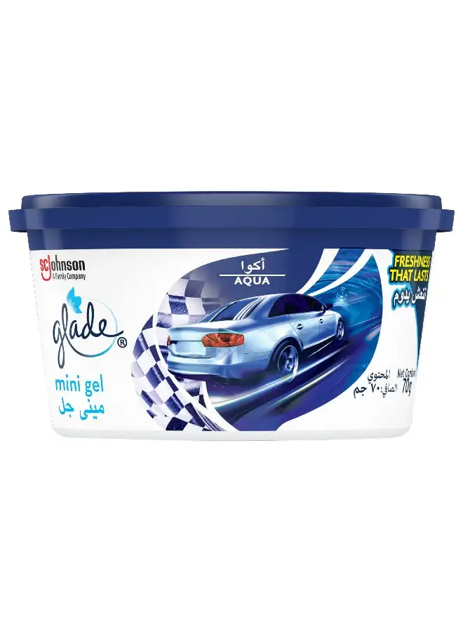 Glade Mini Gel Car Air Freshener Aqua 70grams