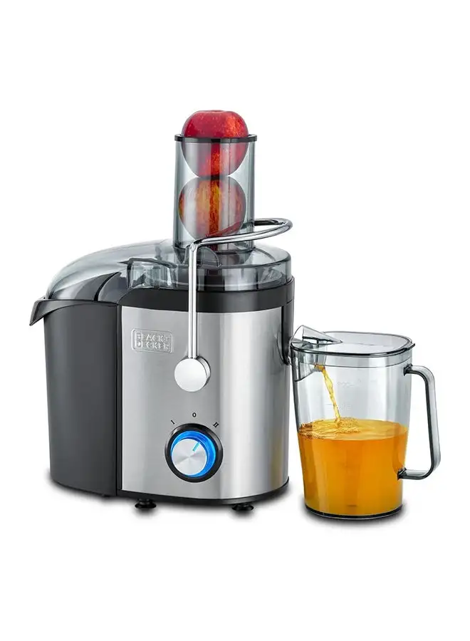 BLACK+DECKER Juice Extractor Stainless Steel with Powerful Function 1.7 L 800 W JE800-B5 Black/Silver/Clear