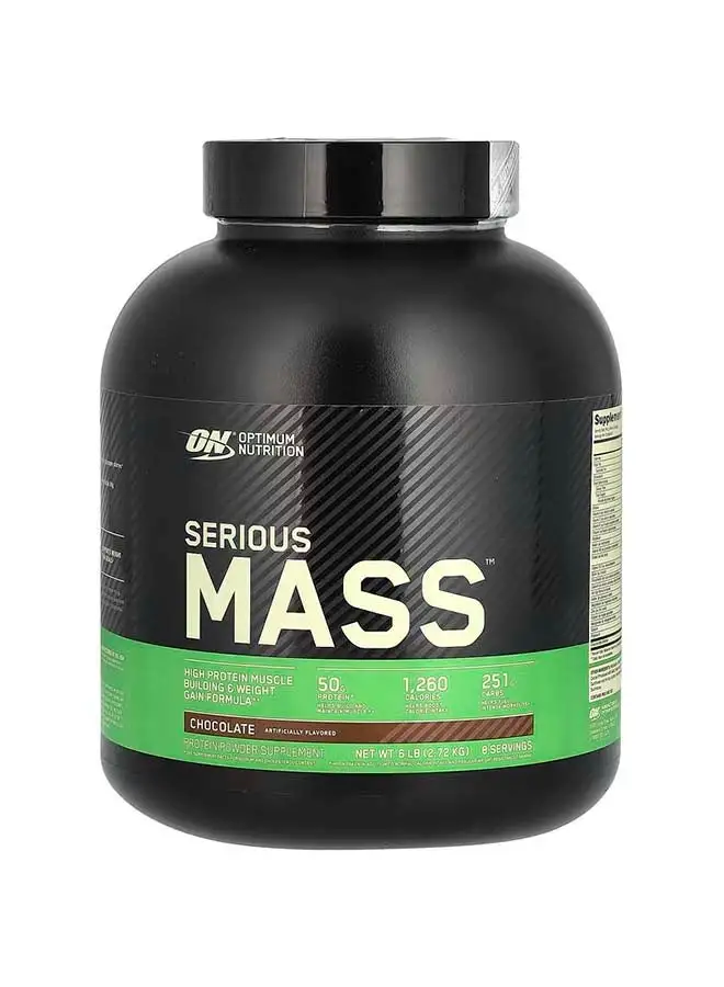 Optimum Nutrition Serious Mass: High Protein Muscle Building & Weight Gainer Protein Powder, 50 Grams of Protein, Vitamin C, Zinc For Immune Support - Chocolate, 6 Lbs (2.72 KG)