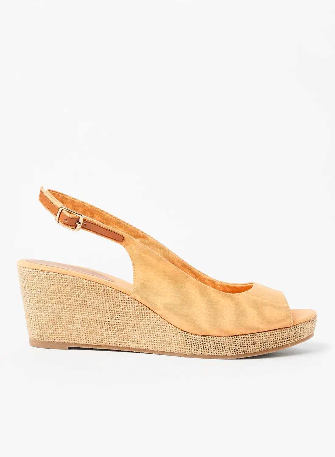 Geoomnii Gloria Stylish Wedge Espadrille Sandal Orange