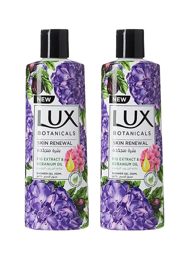 Lux Botanicals Skin Renewal Body Wash Fig Extract And Geranium Oil 250ml Pack of 2