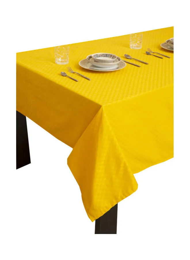 Hotel Linen Klub Dobby Jacquard Table Cover Yellow 140x140cm