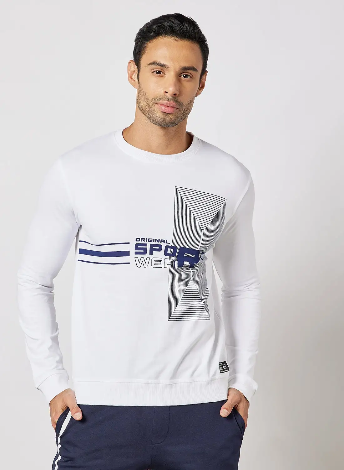 ABOF Regular Fit Sweatshirt White