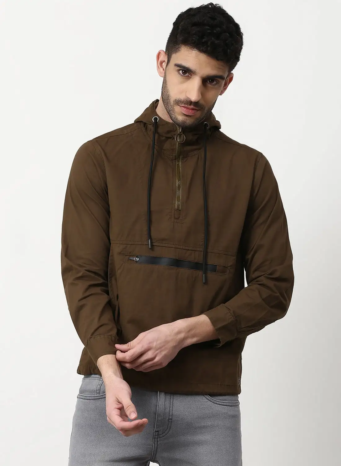 Campus Sutra Outerwear Comfortable Jackets Brown