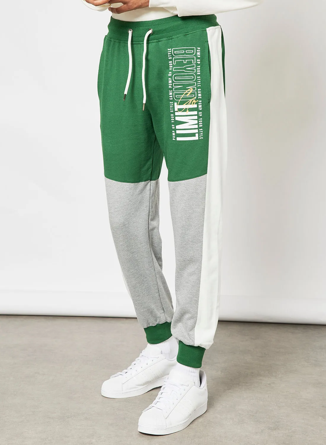 ABOF Regular Fit Joggers Green/Grey