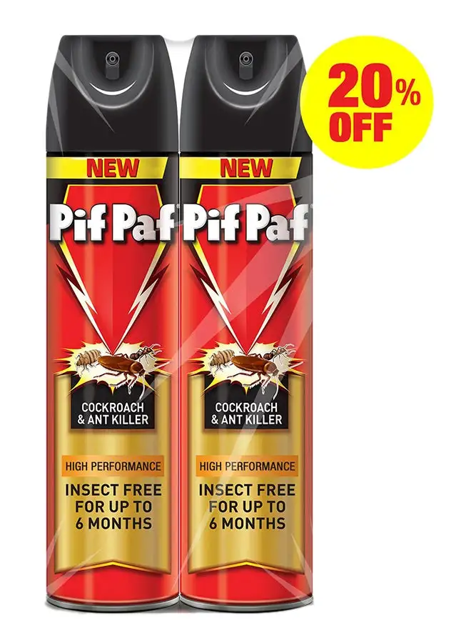 Pif Paf Cockroach And Ant Killer, Pack Of 2 400ml