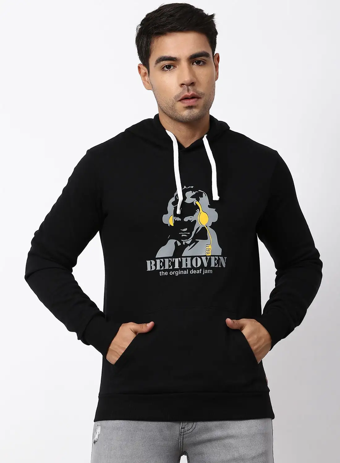 Campus Sutra Stylish Comfortable Hoodie Ink Black