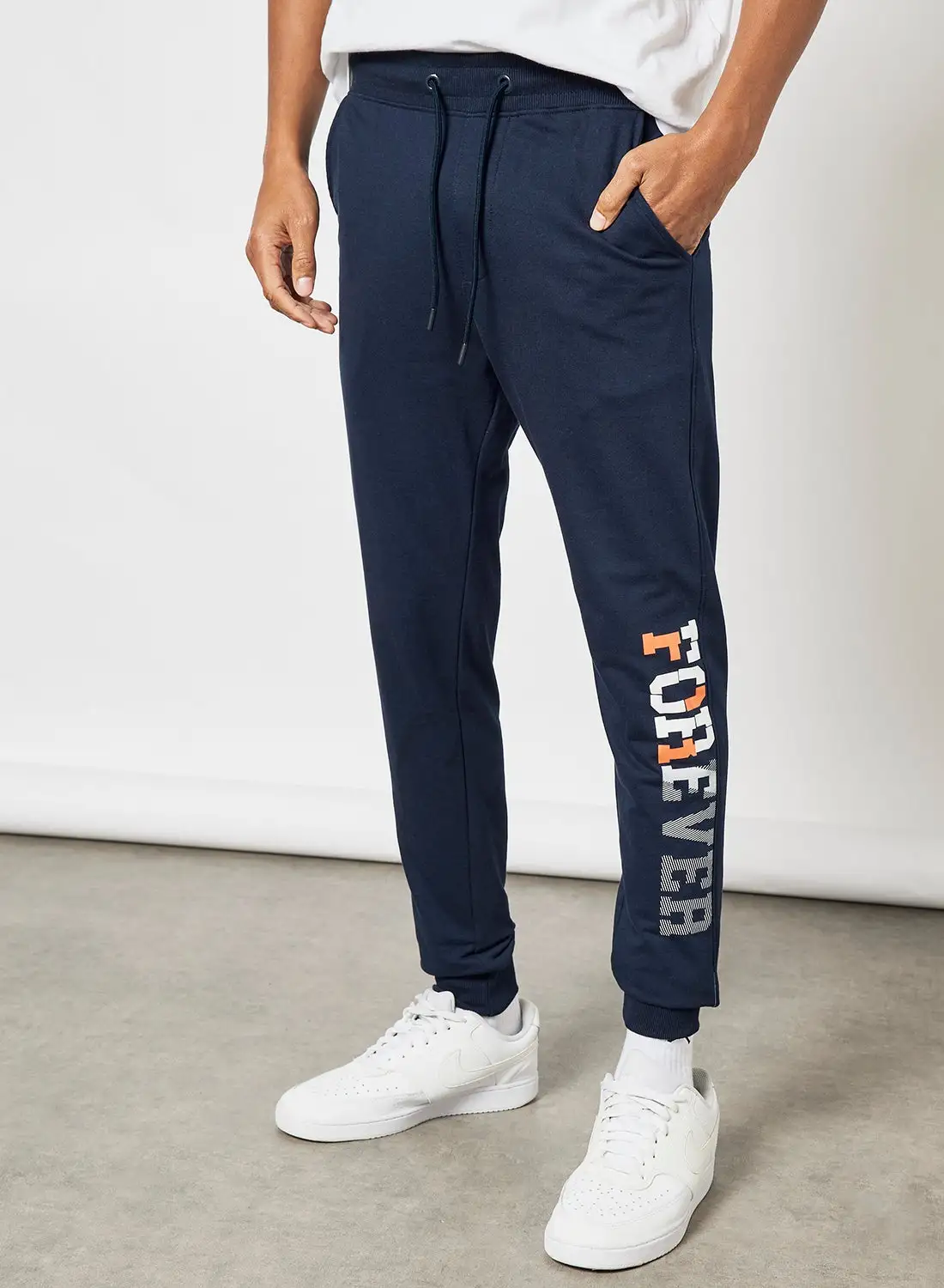 ABOF Regular Fit Joggers Dark  Blue