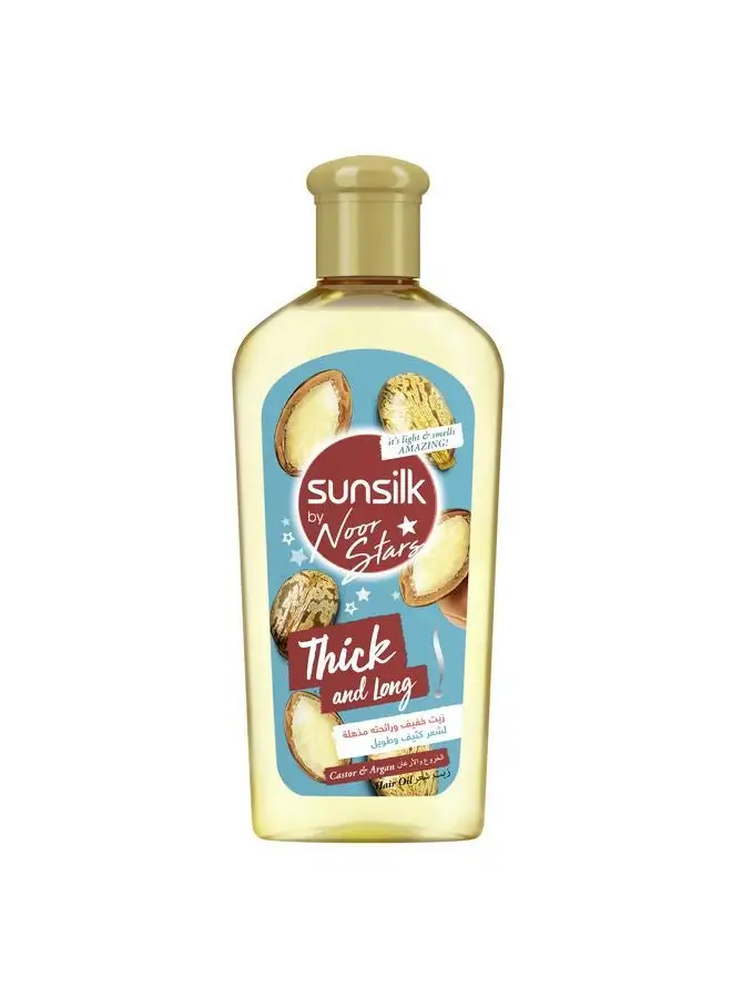 Sunsilk Thick And Long Noor Stars Hair Oil With Castor And Argan Clear 250ml