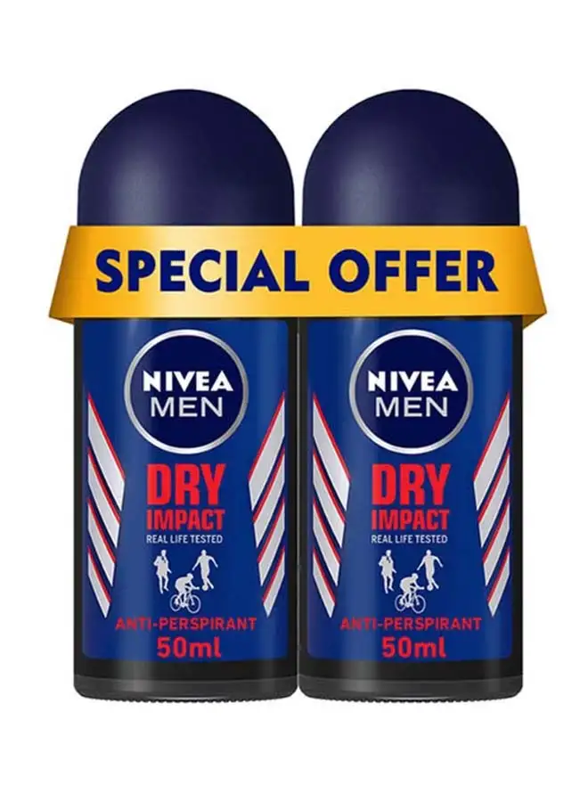 Nivea Pack Of 2 Dry Impact Antiperspirant Roll On 50ml