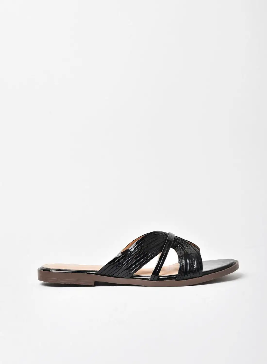 Jove Stylish Flat Sandals Black