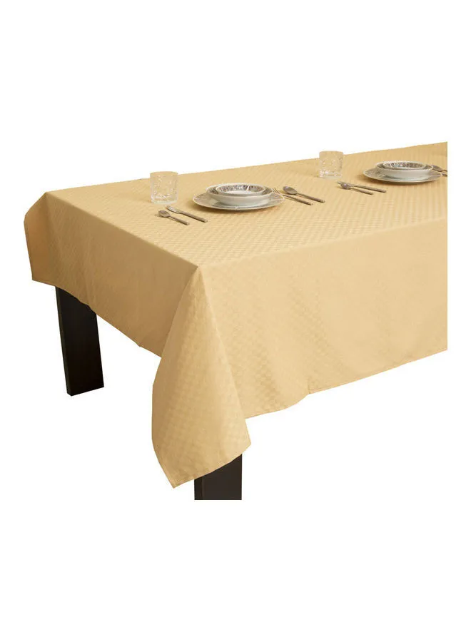 Hotel Linen Klub Dobby Jacquard Table Cover Beige 140x140cm