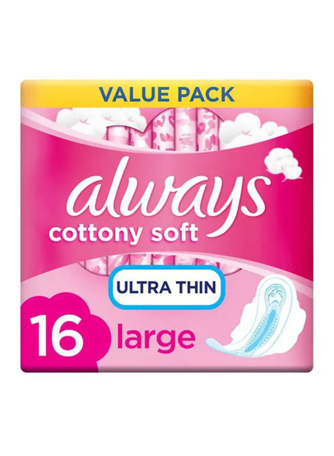 Always Always Cotton Soft Ultra Thin Long Sanitary Pads 16 Pieces