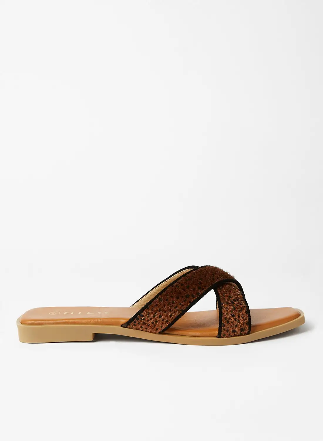 Aila Stylish Fashionable Flat Sandals Brown