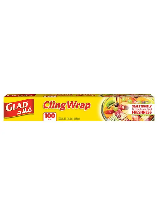 Glad Cling Wrap Clear Plastic Loop 100 sq ft