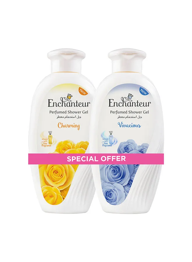 Enchanteur Charming Vivacious Shower Gel 250ml Pack of 2