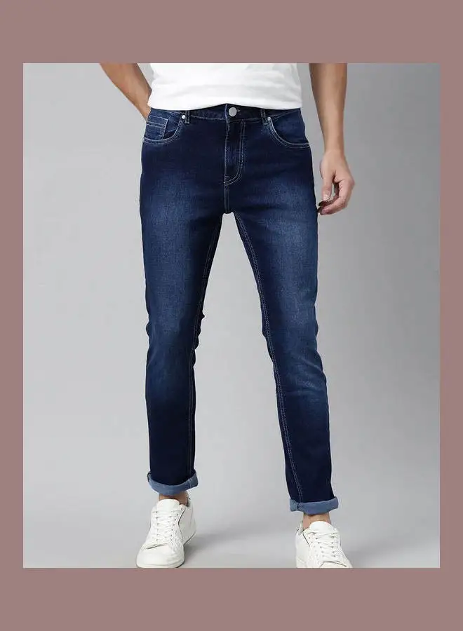 Mast & Harbour Casual Mid-Rise Jeans Blue