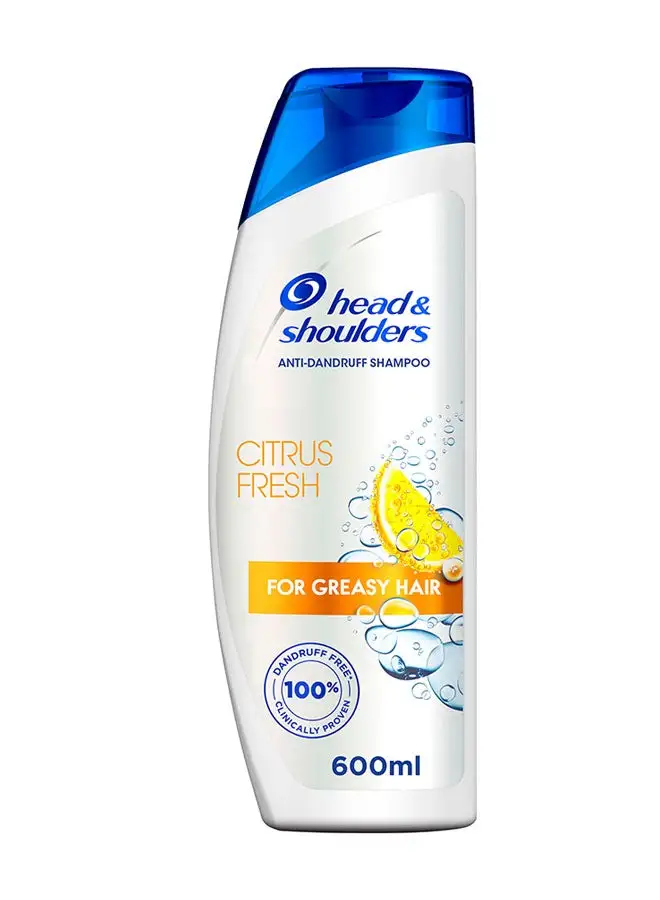 Head & Shoulders Citrus Fresh Anti-Dandruff Shampoo For Greasy Hair 600ml