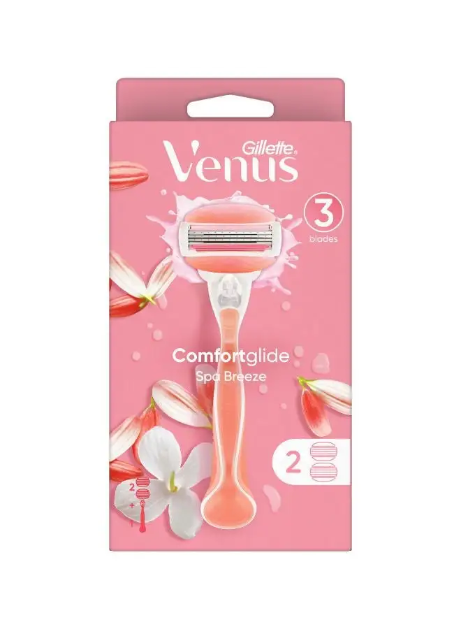 Venus Comfort Glide Spa Breeze Razor 2 Count