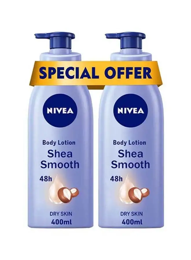 Nivea Pack Of 2 Shea Smooth Body Lotion 400ml