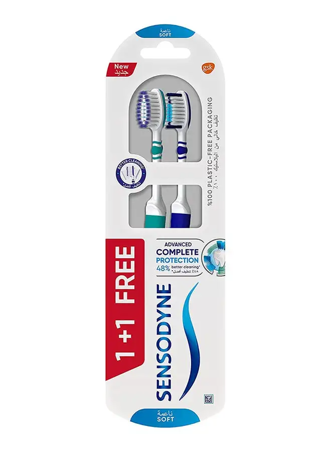 Sensodyne Soft Toothbrush Complete Protection, 2 Piece Multicolour