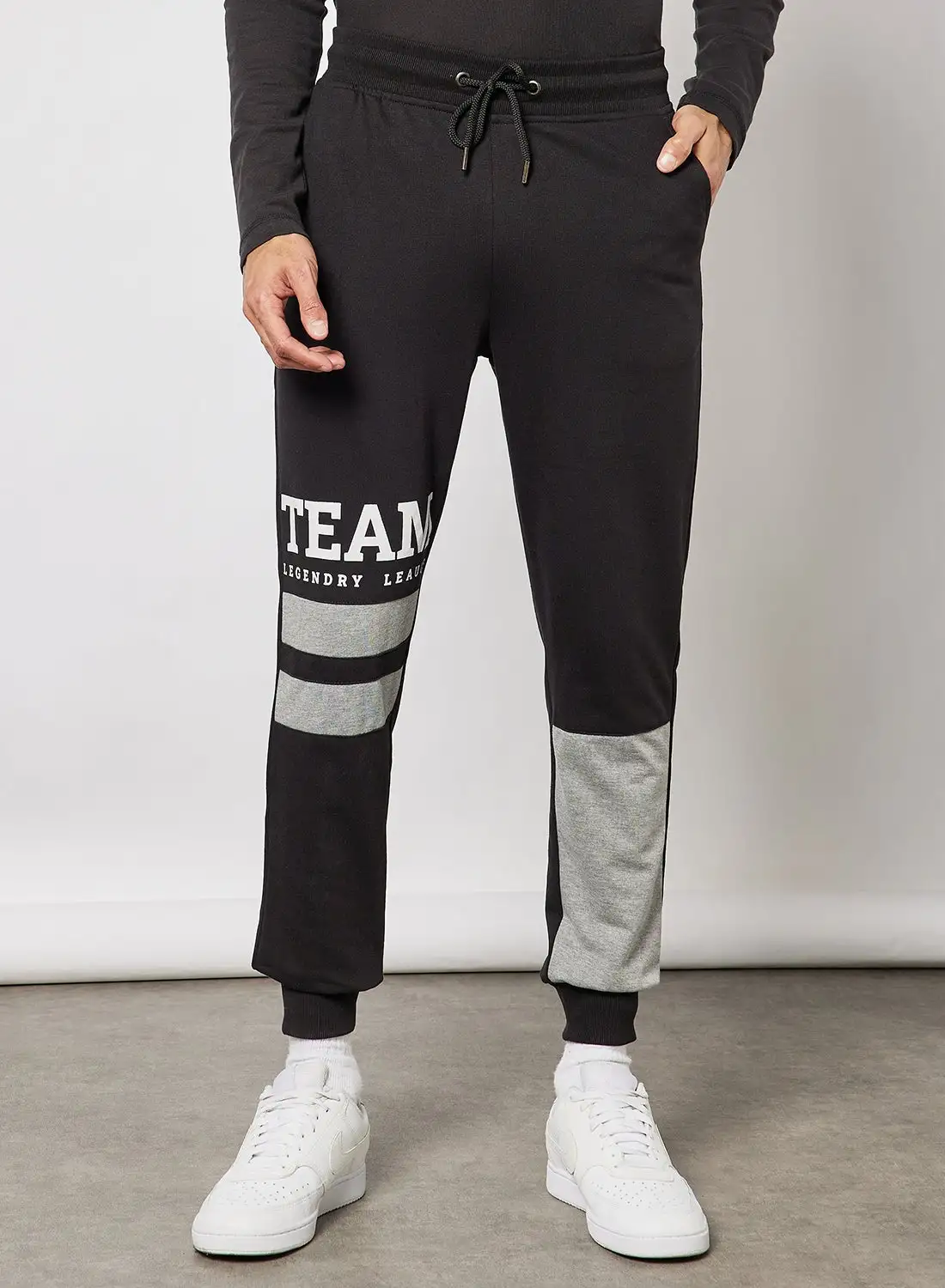 ABOF Regular Fit Joggers Black/Grey