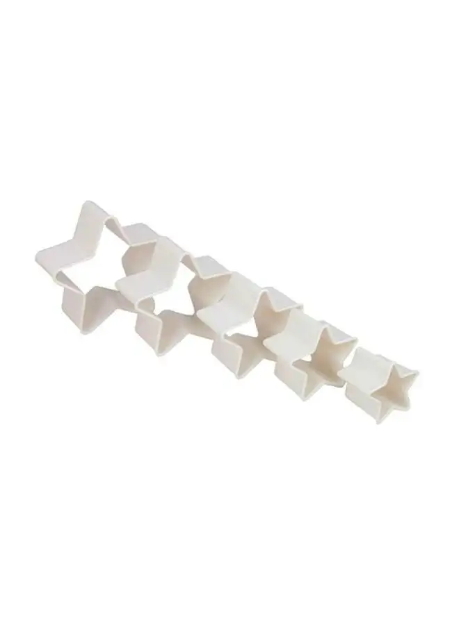 Prestige Star Shape Pastry Cutter Set Of 5 White 21.6 x 4.5cm