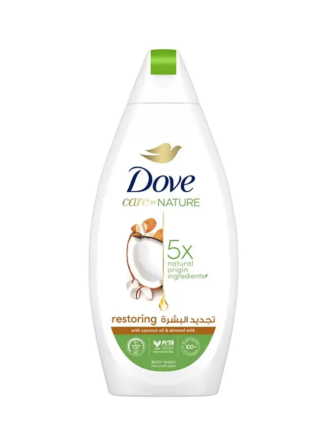 Dove Care By Nature Restoring Coconut And Almond Body Wash 500.0ml