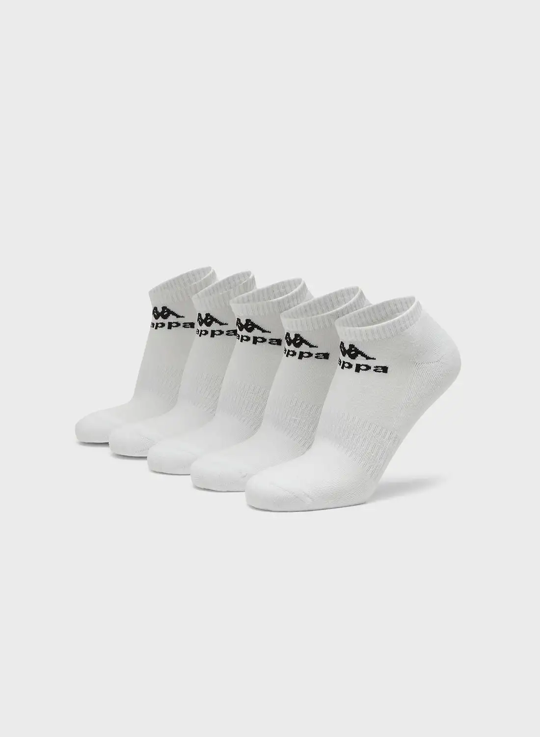 Kappa 5 Pack Logo Detail Ankle Socks