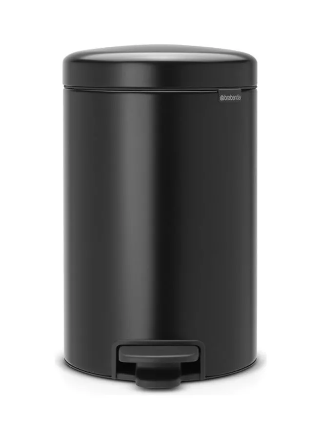 brabantia Pedal Bin Newicon With Inner Bucket Black 12Liters