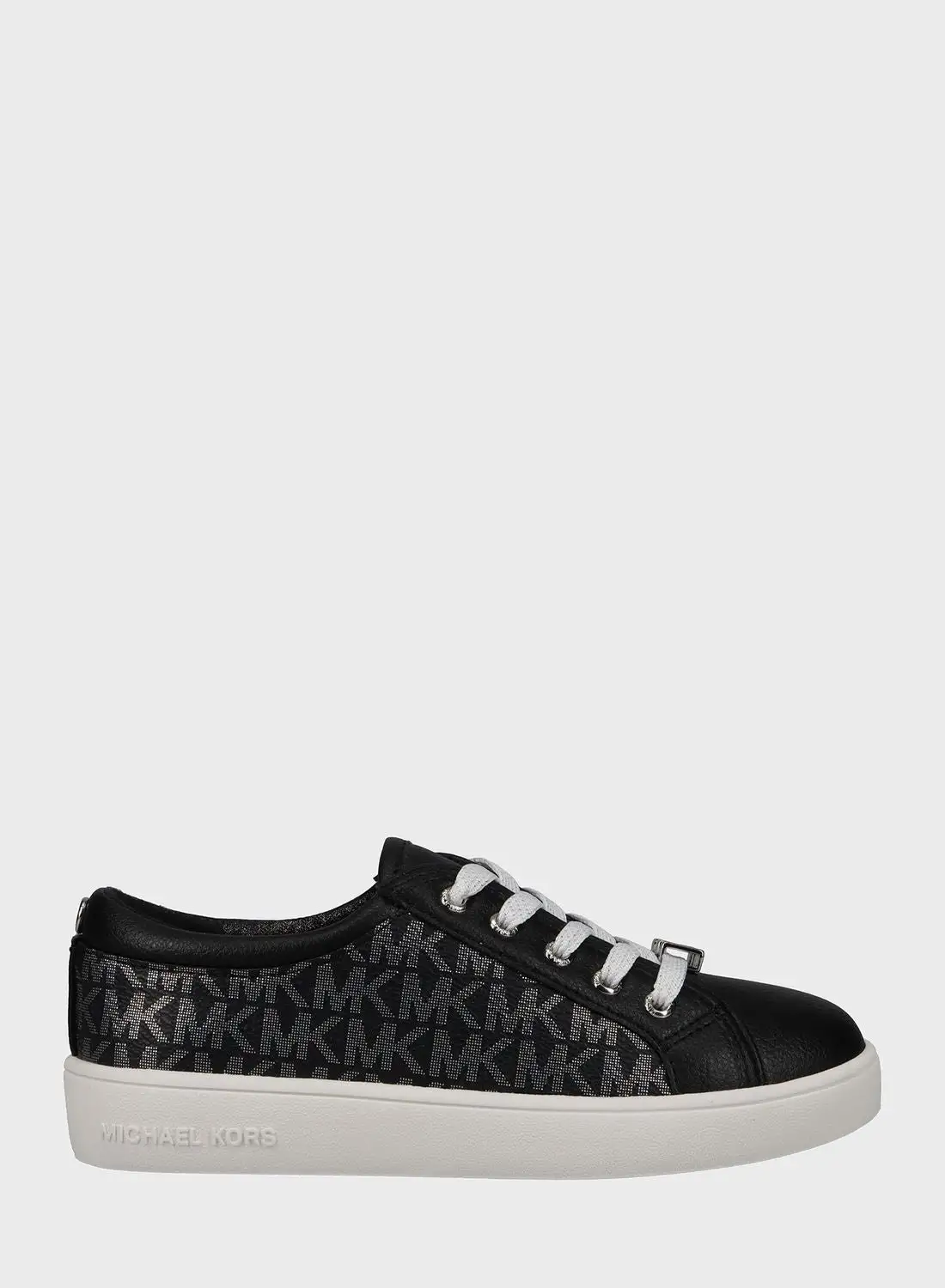 Michael Kors Youth Jem Monogram Low Top Lace Up Sneakers