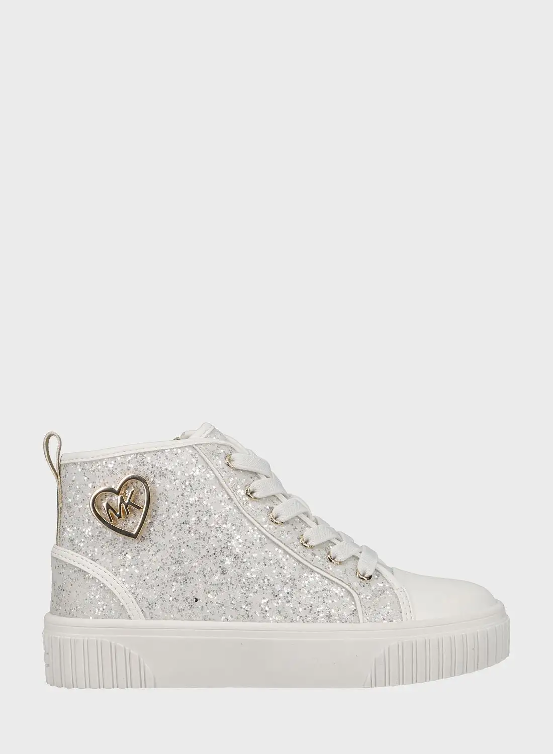 Michael Kors Youth Skate Split 3 Glitter High Top Lace Up Sneakers