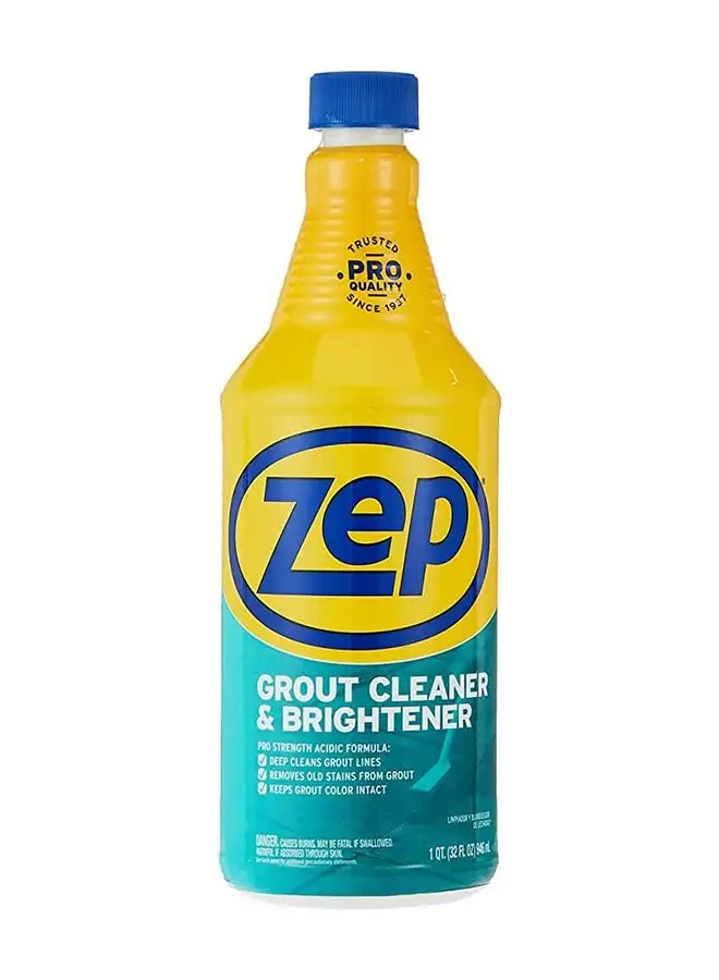 Zep Zep Grout Cleaner and Brightener, 32 Oz, removes stains from Grouts and deep cleans it. Multicolour