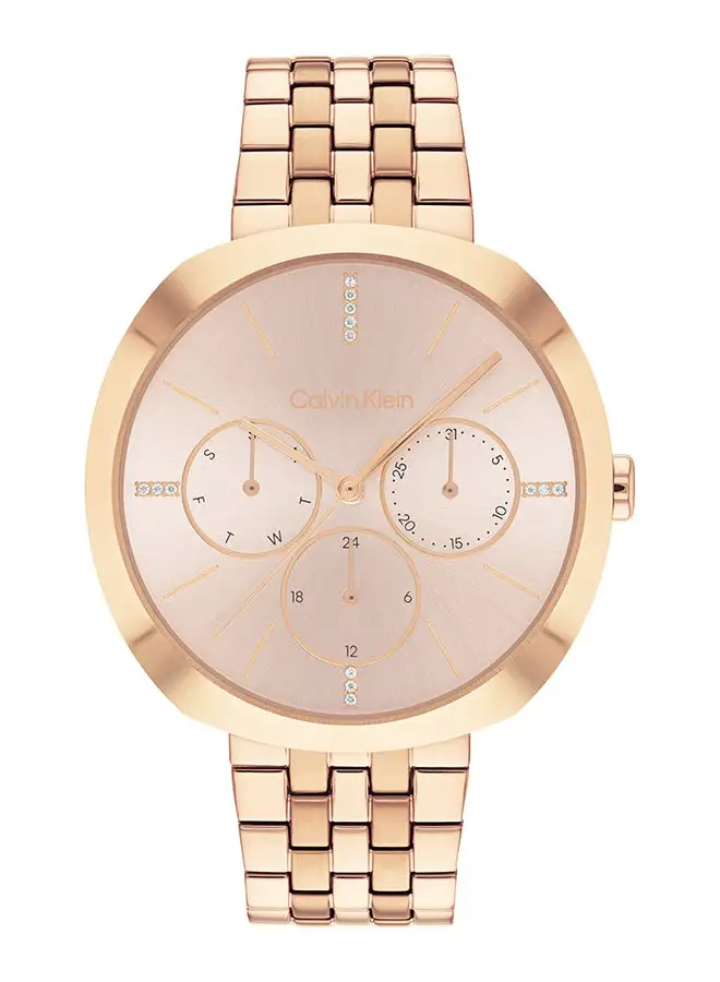 CALVIN KLEIN Women's Analog Round Shape Stainless Steel Wrist Watch 25200419 - 38.5 Mm