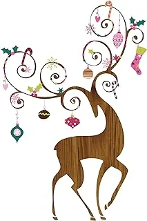 RoomMates Ornamental Reindeer Peel and Stick Giant Wall Decals