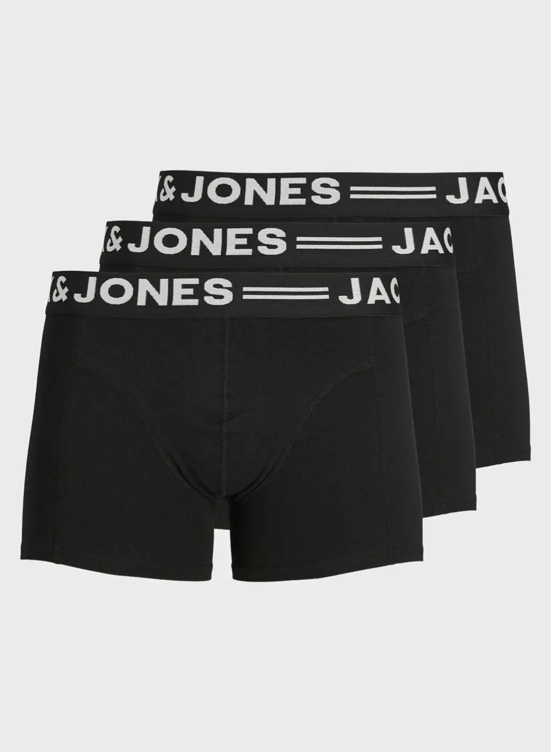 JACK & JONES 3 Pack Logo Band Trunks