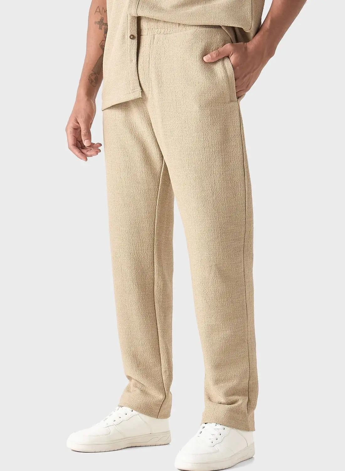 Iconic Textured Elasticated Waist Pants