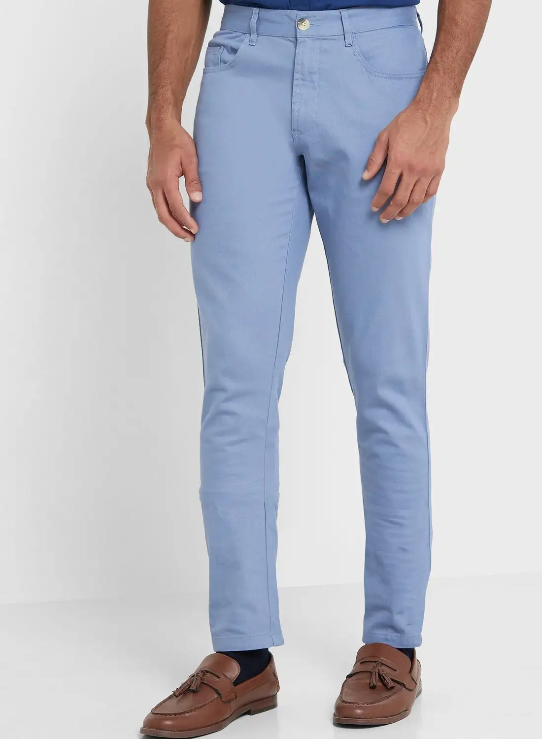 Thomas Scott Thomas Scott Men Blue Slim Fit Chinos Trousers